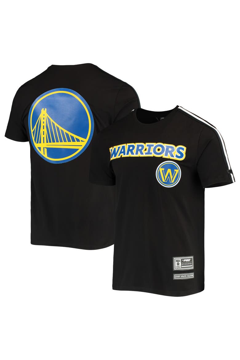 Men's Pro Standard Black/White Golden State Warriors Mesh Capsule Taping T-Shirt, Main, color, Black