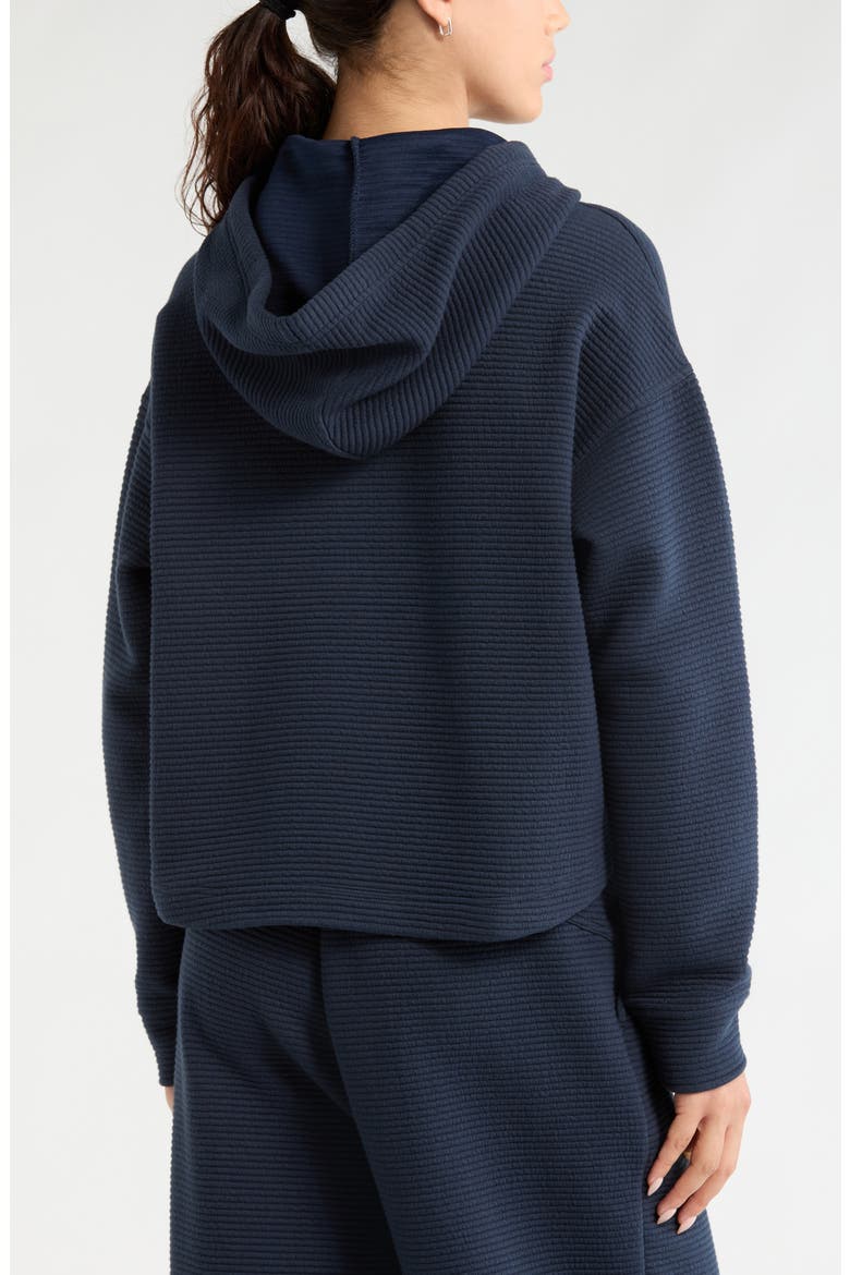 Ottoman Cotton Blend Ribbed Hoodie, Alternate, color, NAVY SAPPHIRE