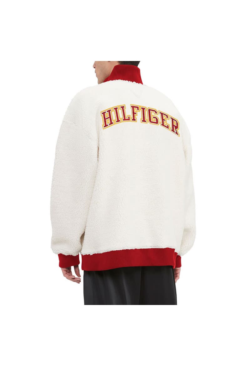 Men's Tommy Hilfiger  Cream Kansas City Chiefs Jordan Sherpa Quarter-Zip Sweatshirt, Alternate, color, Cream