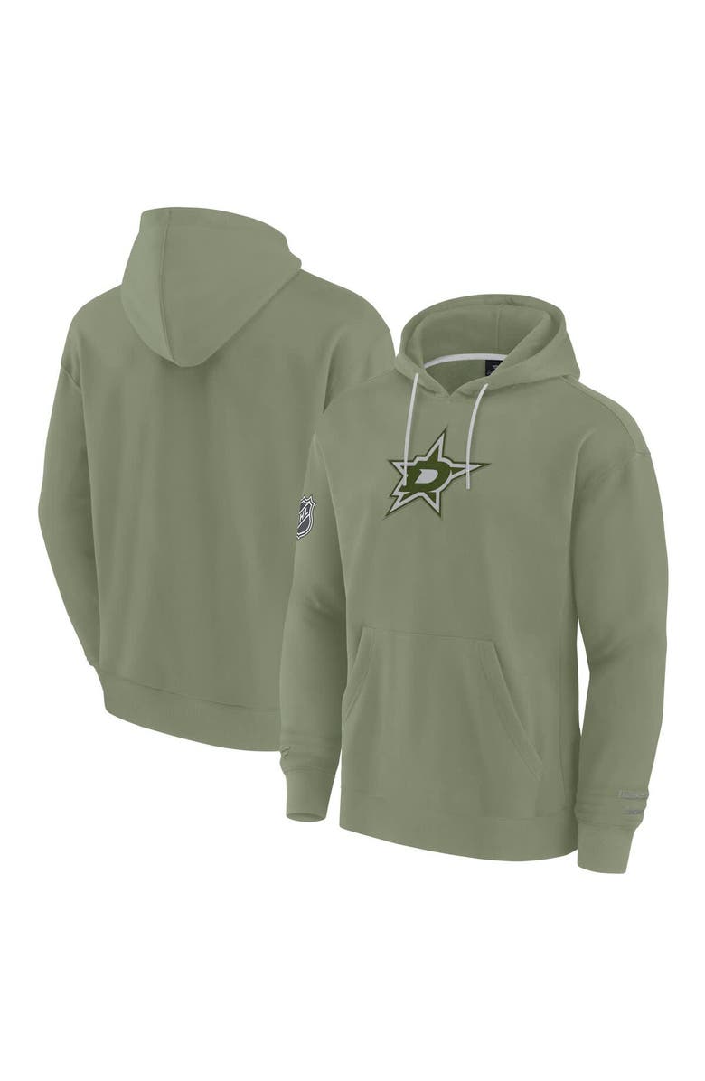 FANATICS Men's Fanatics Olive Dallas Stars Elements Pace Pullover Hoodie, Alternate, color, Olive