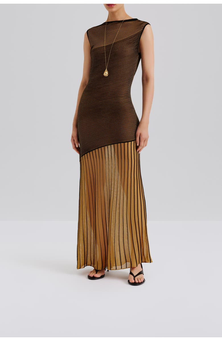 Malina Patricia Short Sleeve Knitted Maxi Dress, Alternate, color, Multi