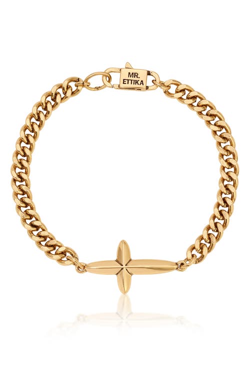 Ettika Faithful Emblem Bracelet In Brass