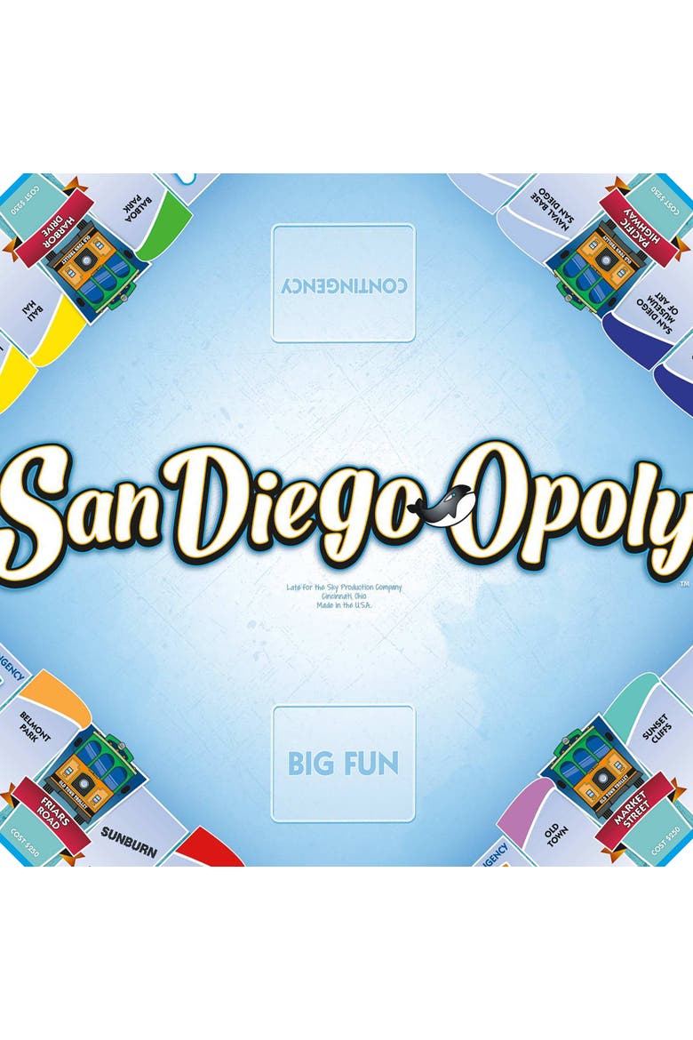 San Diego Opoly Board Game, Alternate, color, Multicolored