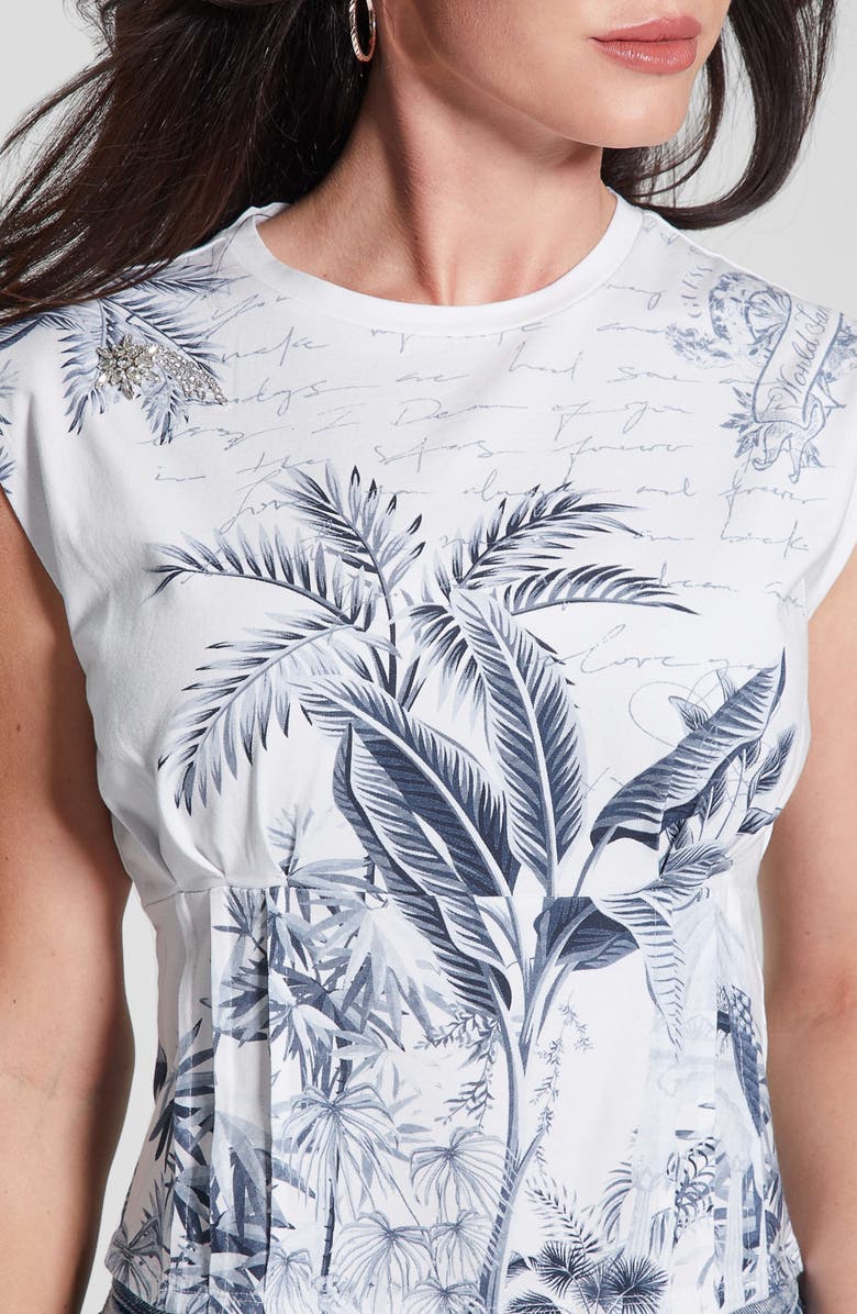 GUESS Tobacco Palms Graphic T-Shirt, Alternate, color, Pure White