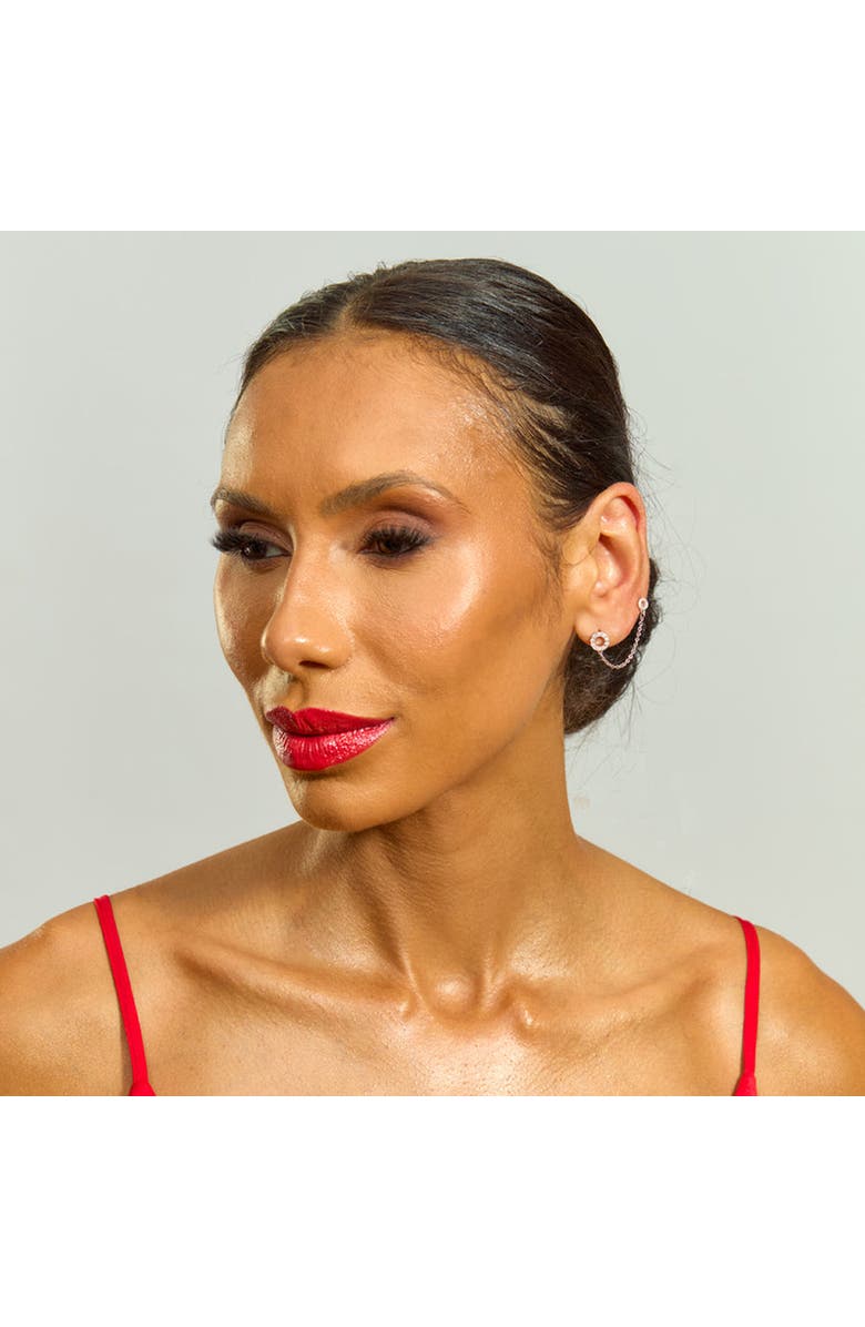 Lucy Quartermaine Halo Double Post Earring, Alternate, color, Sterling Silver