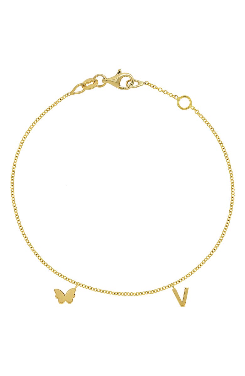 Bony Levy 14K Gold Personalized Charm Bracelet, Main, color, 14K Yellow Gold - 2 Charms