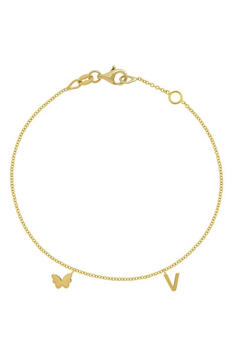 14K Gold Personalized Charm Bracelet (Nordstrom Exclusive)