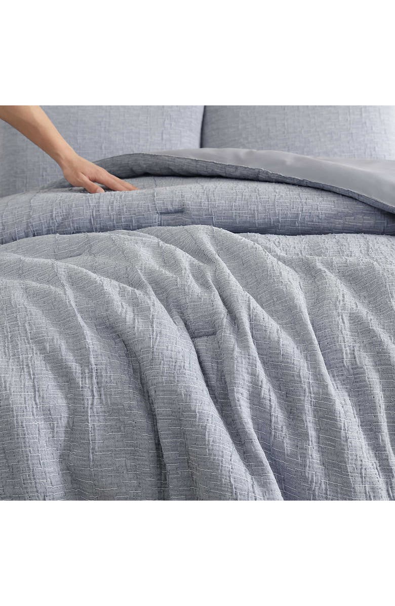 Nautica l Stitch Textured Comforter Set, Alternate, color, Grey