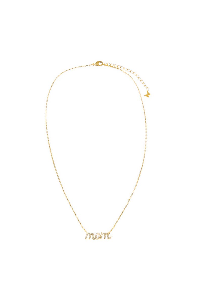 BY ADINA EDEN Pave Lowercase Mom Necklace, Alternate, color, 