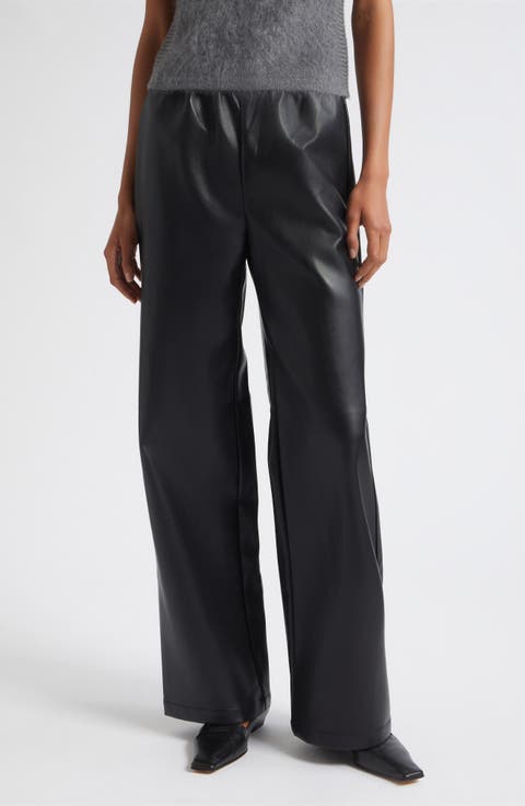 Mick Pull-On Faux Leather Pants