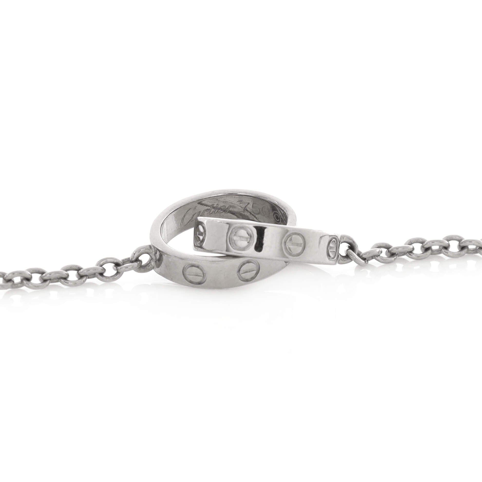 Love Interlocking Bracelet 18K White Gold, Alternate, color, Metallic Gold