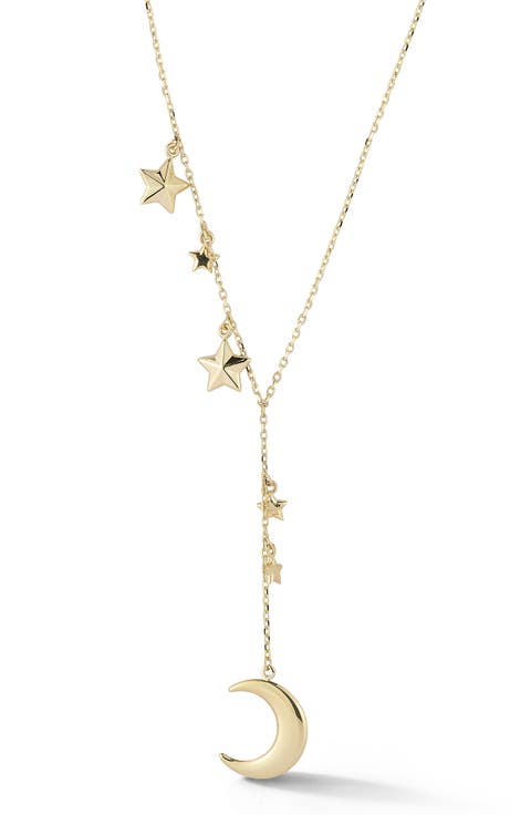 14K Yellow Gold Celestial Y-Necklace