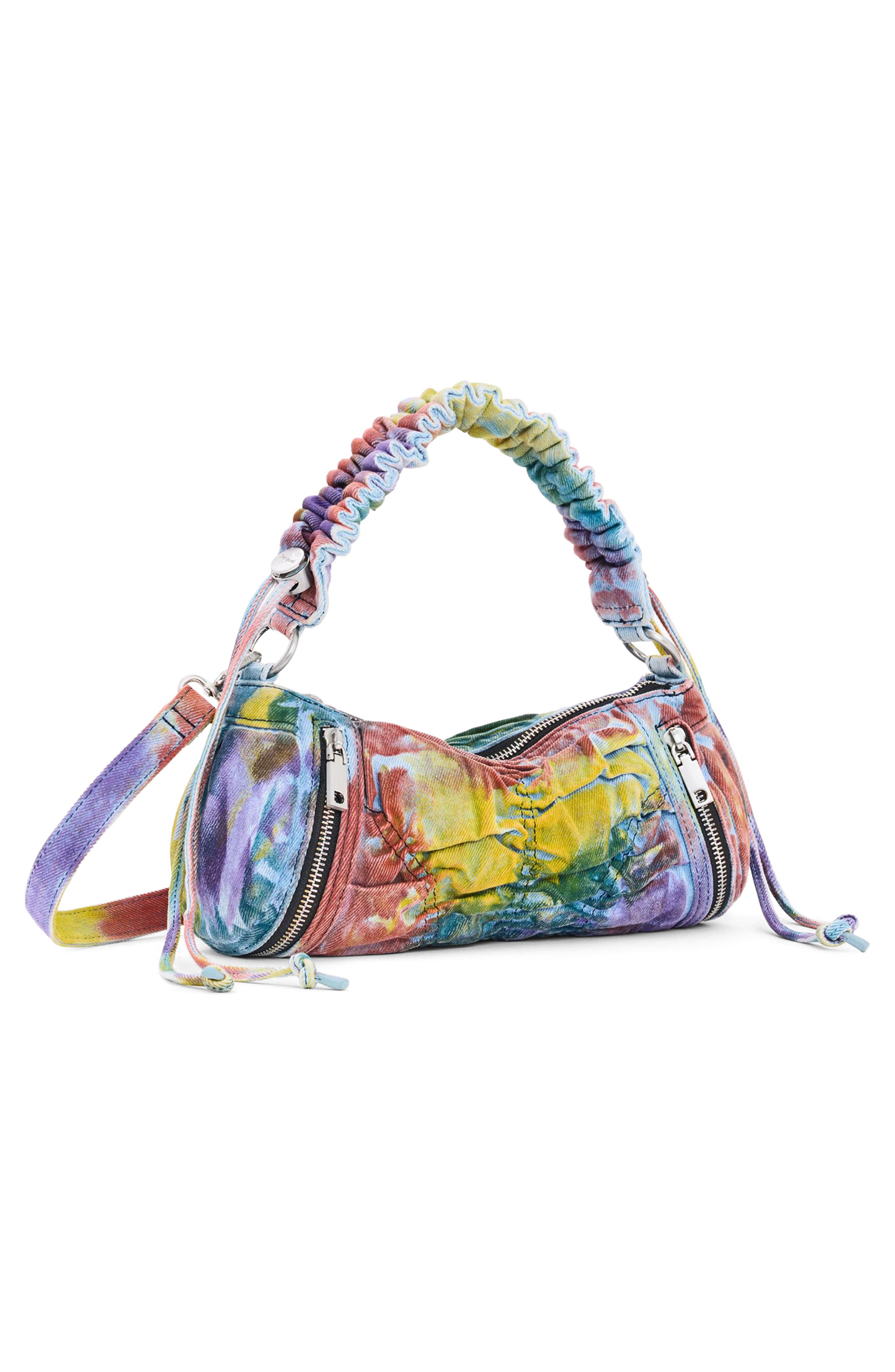 Desigual Denim Crossbody Bag, Alternate, color, Rainbow Multi