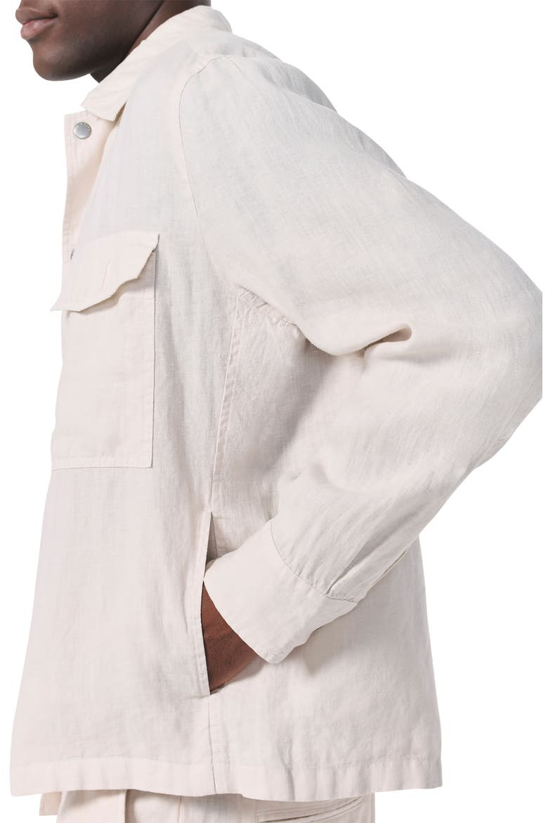 Angus Linen Shirt Jacket, Alternate, color, CASHMERE GREY