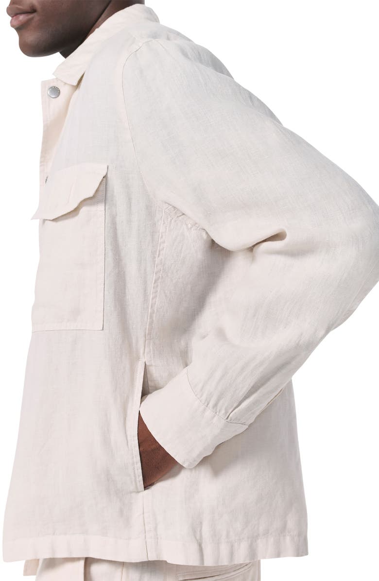 rag & bone Angus Linen Shirt Jacket, Alternate, color, Cashmere Grey