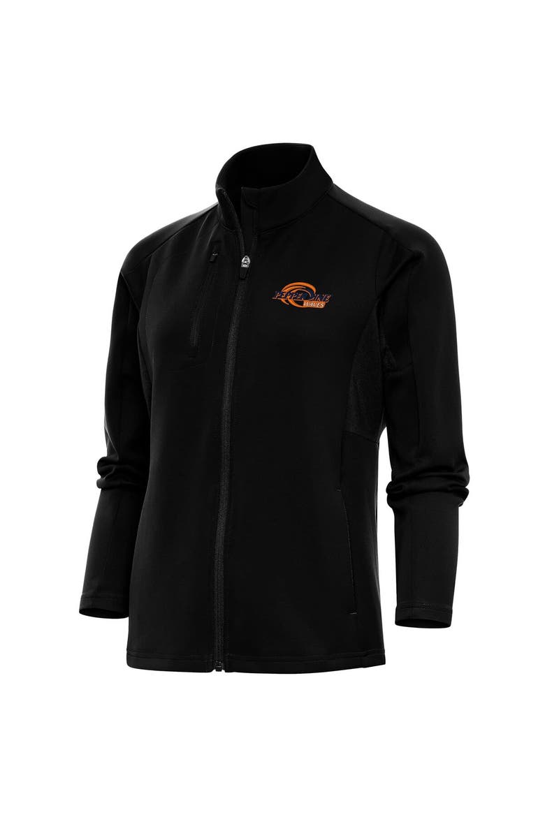 Women's Antigua  Black Pepperdine Waves Generation Full-Zip Jacket, Main, color, Black