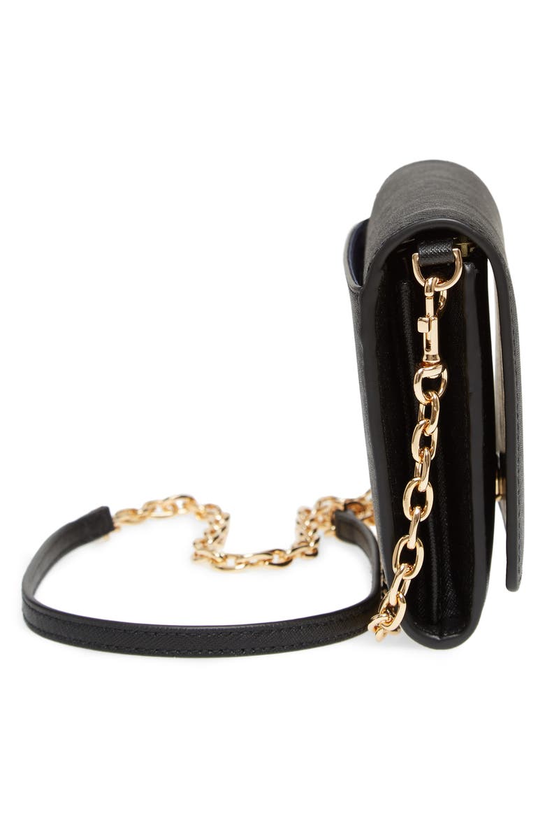 Robinson Leather Wallet on a Chain, Alternate, color, BLACK / ROYAL NAVY