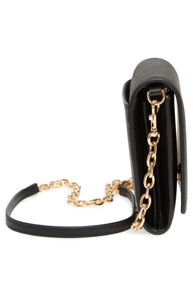 Tory Burch Robinson Leather Wallet on a Chain, Alternate, color, 