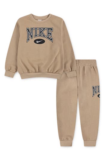 Nike Kids' Gameday Essentials Fleece Pullover & Joggers Set In Neutral
