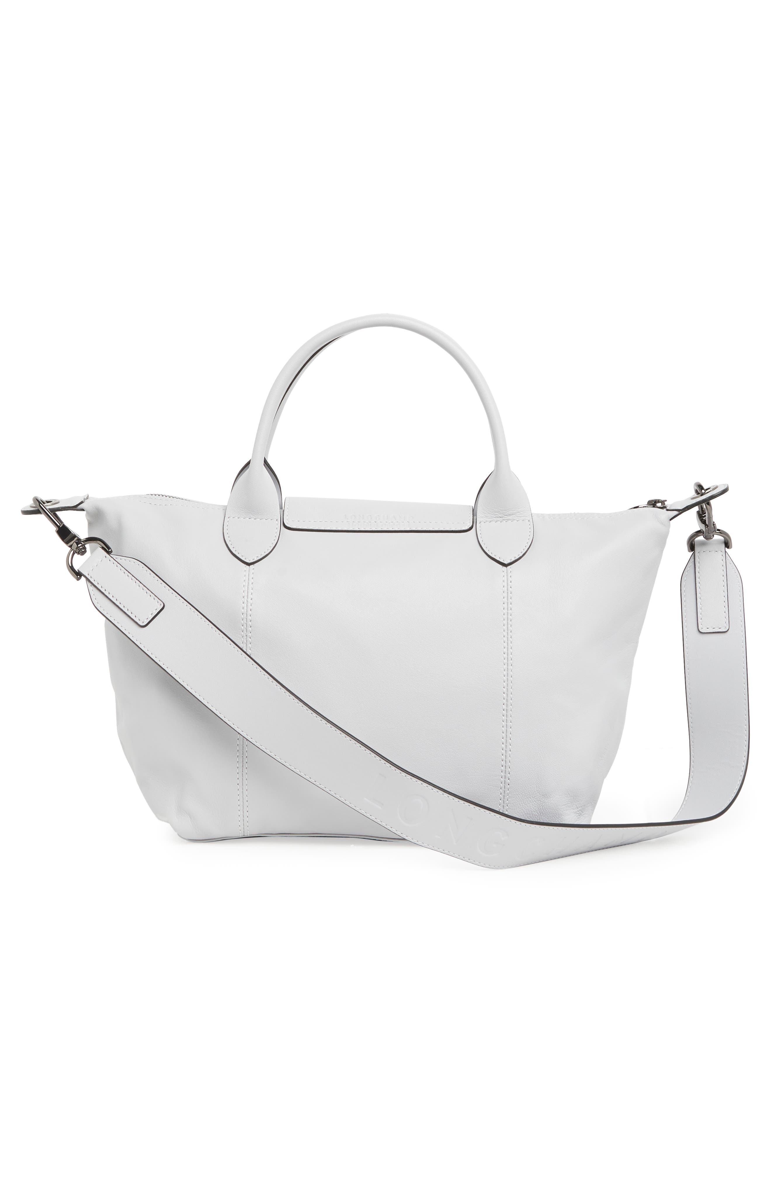 Longchamp Le Pliage Leather Top Handle Bag, Alternate, color, 