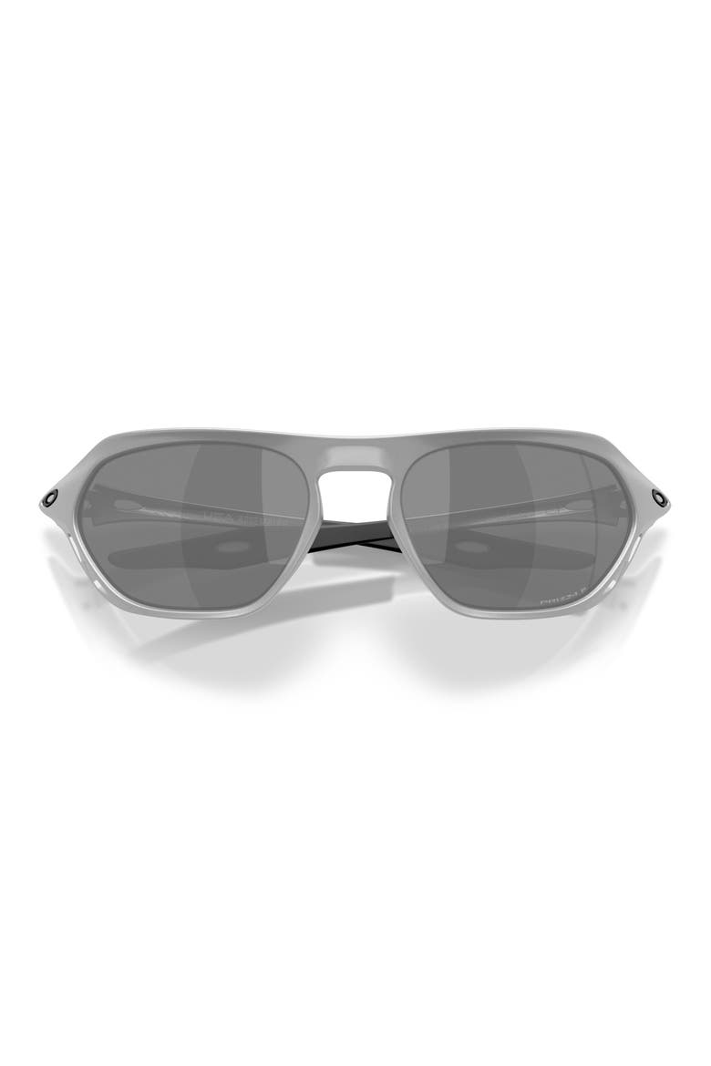 Cage 61mm Wrap Sunglasses, Alternate, color, X-SILVER / PRIZM BLACK POLAR