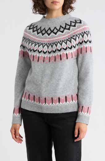 DKNY Jeans Fair Isle Crewneck Sweater