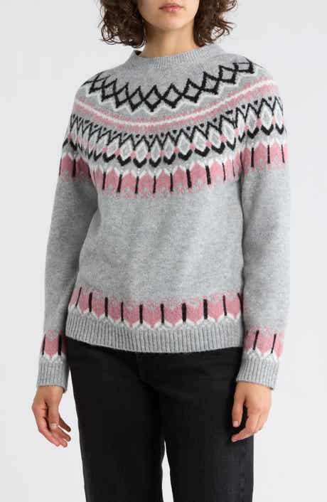 DKNY Jeans Fair Isle Crewneck Sweater