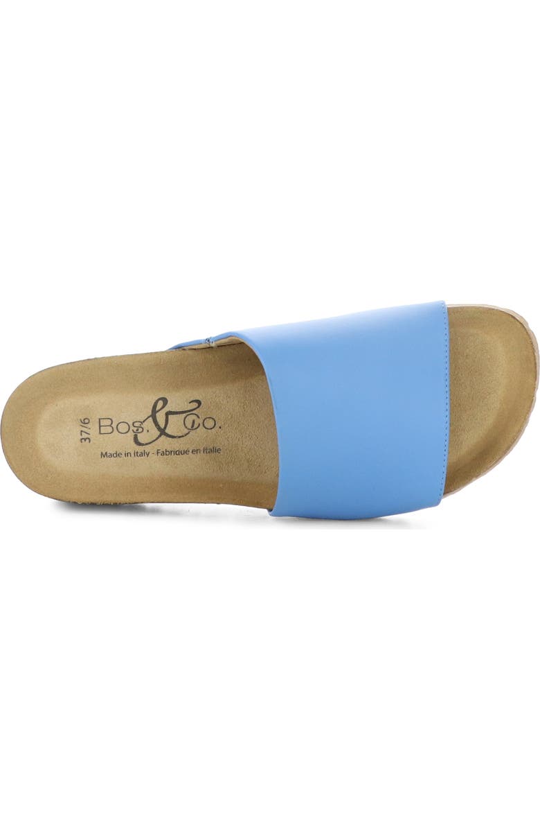 Bos. & Co. Lux Slide Sandal, Alternate, color, French Blue Nappa