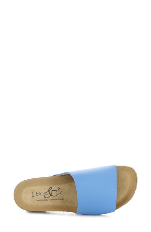 Bos. & Co. Lux Slide Sandal In French Blue