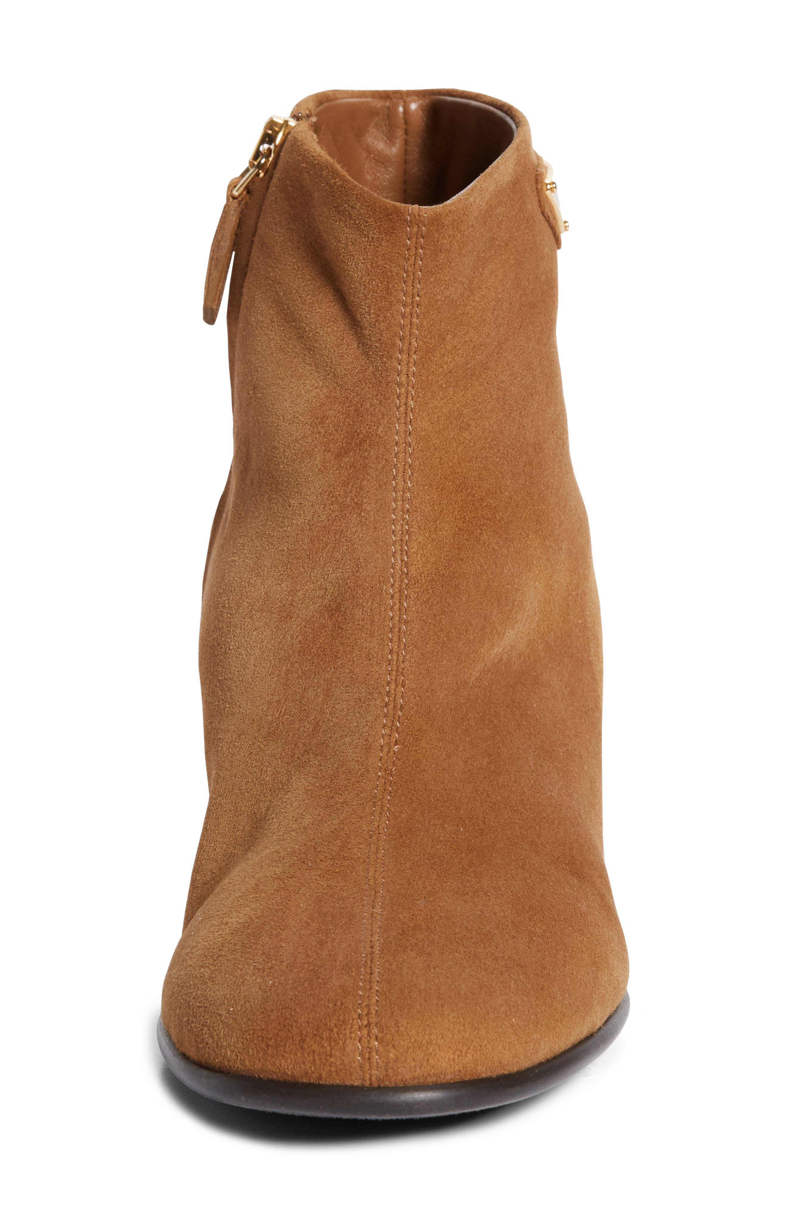 Prada Block Heel Bootie, Alternate, color, Cannella