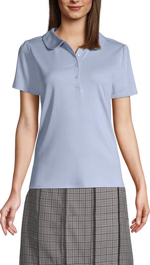 売れ筋商品|||ランズエンド カットソー トップス レディース School Uniform Women's Short Sleeve Peter Pan Collar Polo Shirt Blue School Uniform Girls Short Sleeve Peter Pan Collar Polo