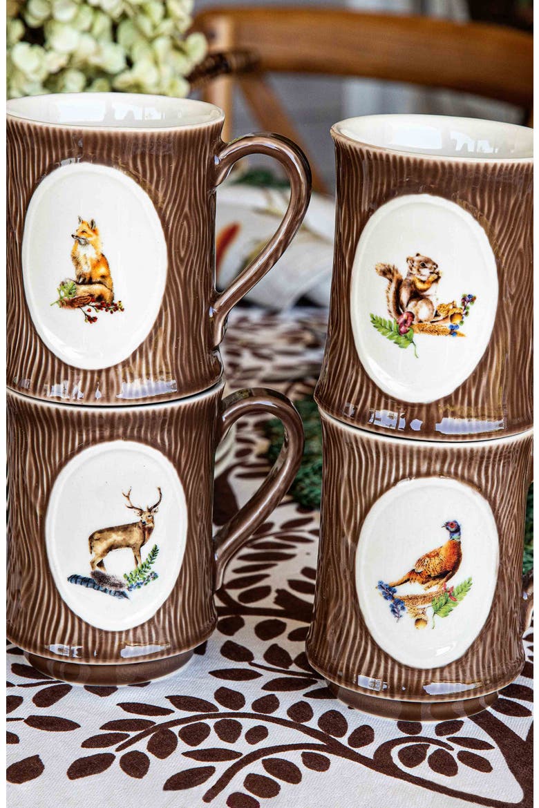 Forest Walk Pheasant Mug, Alternate, color, CAFE AU LAIT