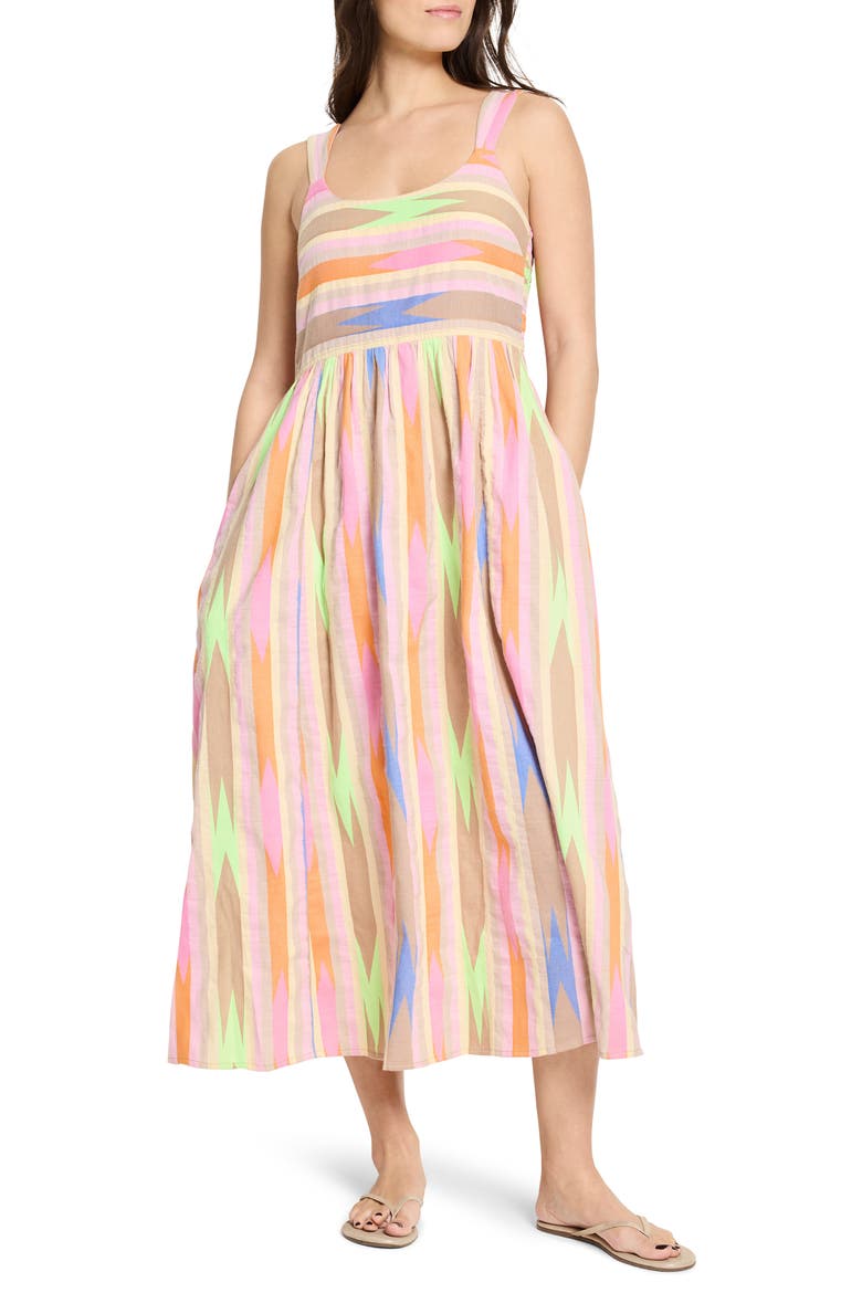 Heat Wave Sadie Stripe Sundress, Main, color, PINK MULTI