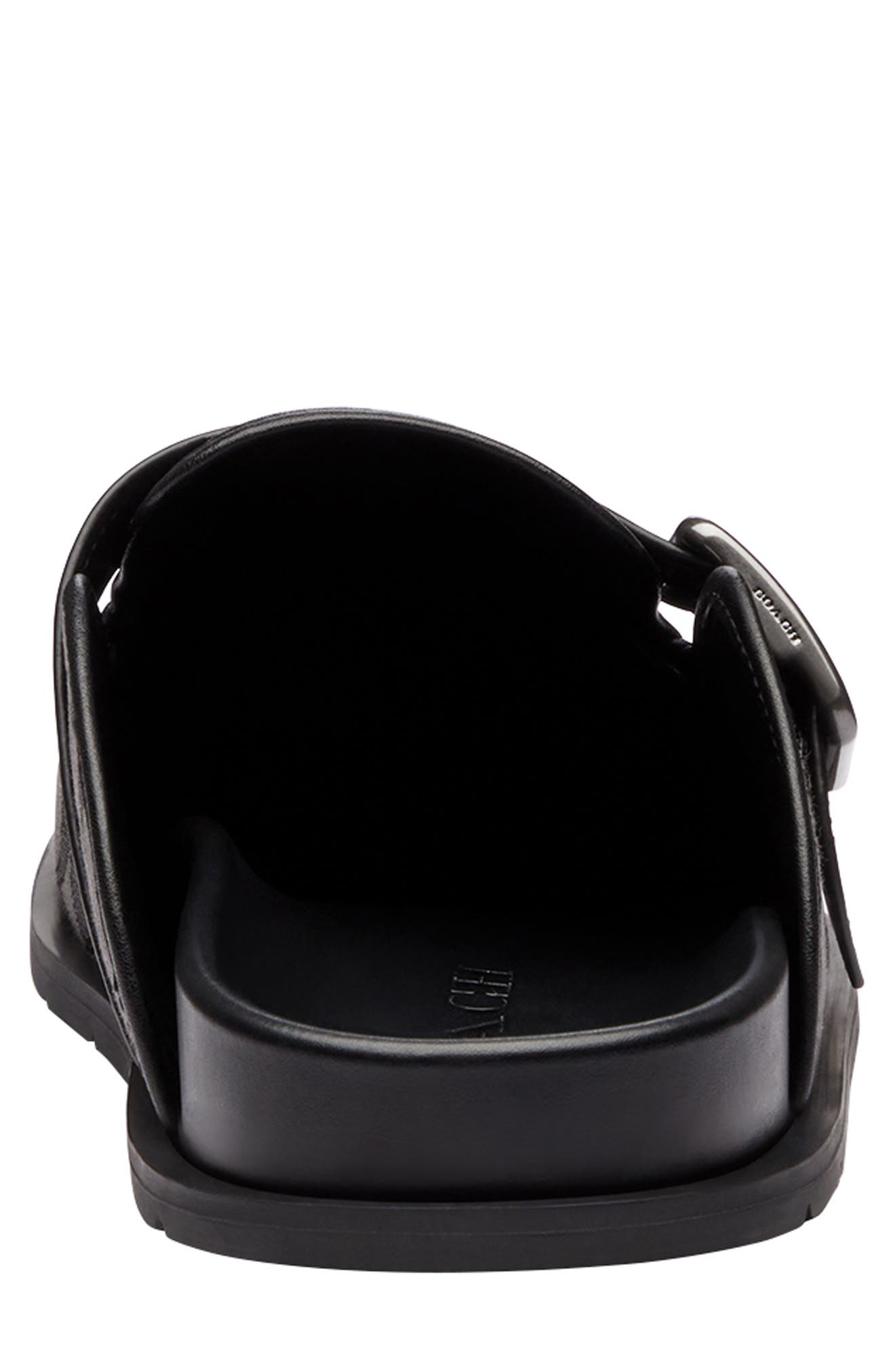 COACH Signature Jacquard Buckle Clog, Alternate, color, Graphite/ Black