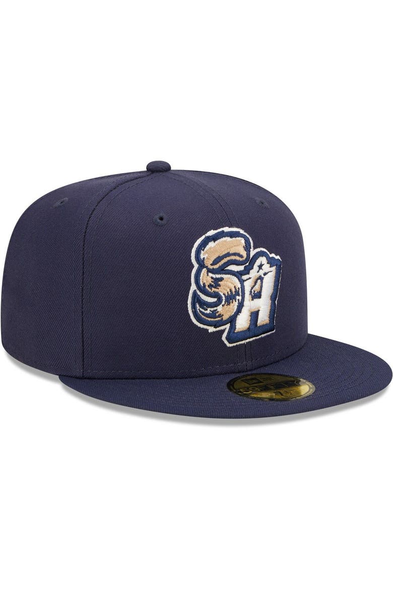 Men's New Era Navy San Antonio Missions Authentic Collection Team Home 59FIFTY Fitted Hat, Alternate, color, Navy