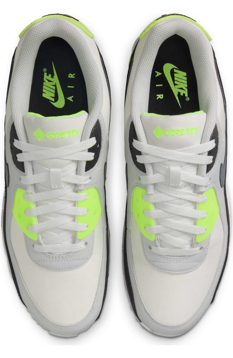 Nike Air Max 90 Gore-Tex<sup>®</sup> Waterproof Sneaker, Alternate, color, Summit White/ Volt/ Black