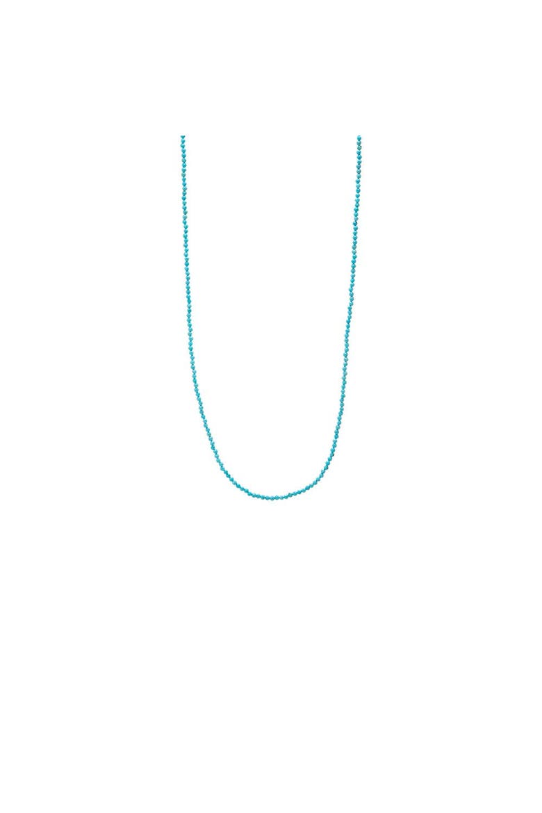 Semi Precious Turquoise Beaded Chain Necklace 36", Alternate, color, Turquoise - 36 Inch