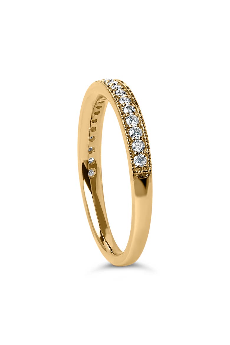14K Gold 1/4 Cttw Round Diamond Milgrain Wedding Band, Alternate, color, Yellow