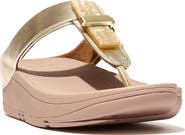 FitFlop Fino Resin-Lock Leather Flip Flop