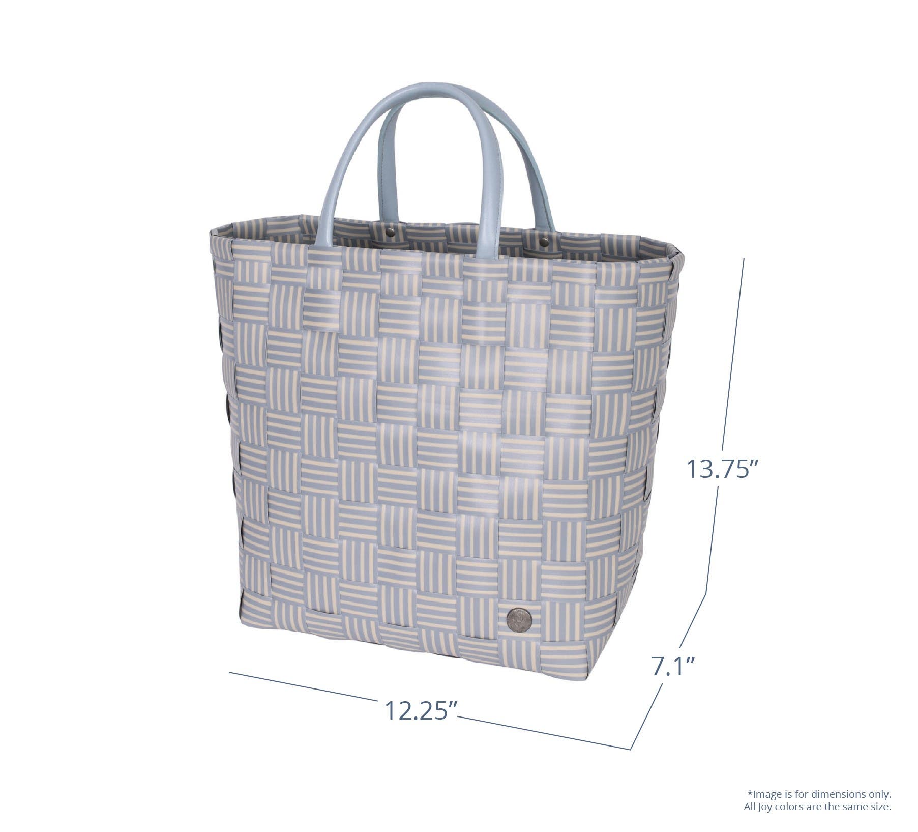 Handed By Joy Recycled Plastic Shopper, Alternate, color, Steel Grey