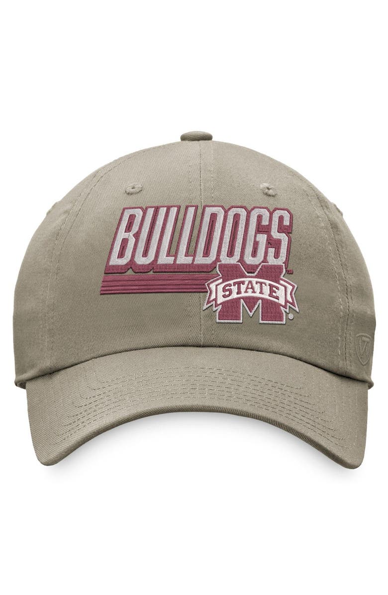 TOP OF THE WORLD Men's Top of the World Khaki Mississippi State Bulldogs Slice Adjustable Hat, Alternate, color, Khaki