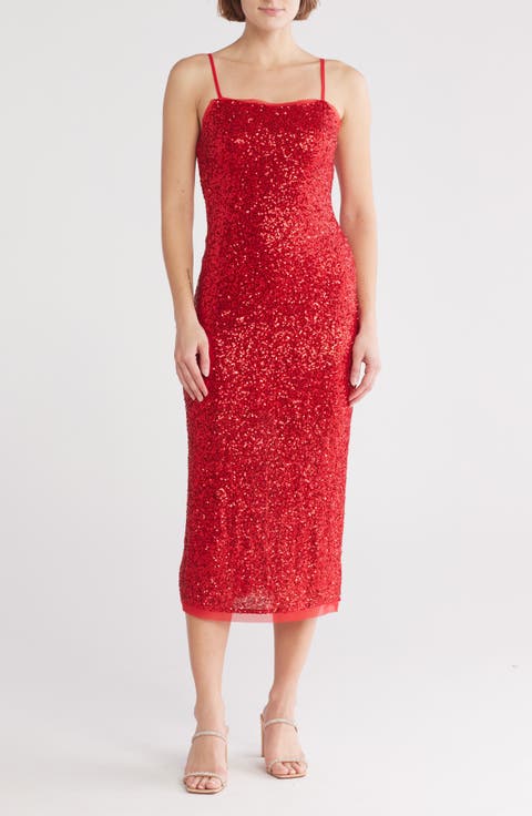 Sequin Bodycon Midi Dress