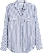 beachlunchlounge Farrah Stripe Button-Up Shirt