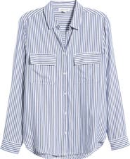 beachlunchlounge Farrah Stripe Button-Up Shirt