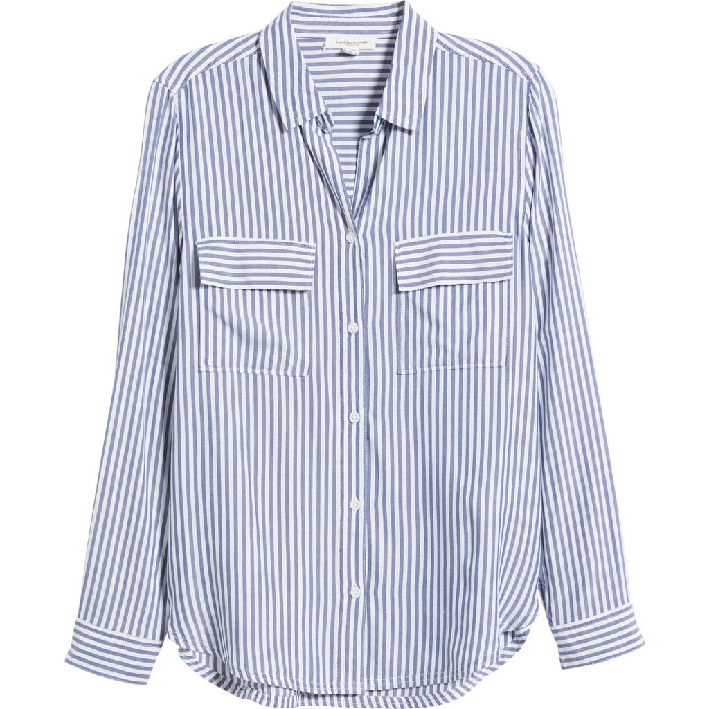 BEACHLUNCHLOUNGE BEACHLUNCHLOUNGE FARRAH STRIPE BUTTON-UP SHIRT
