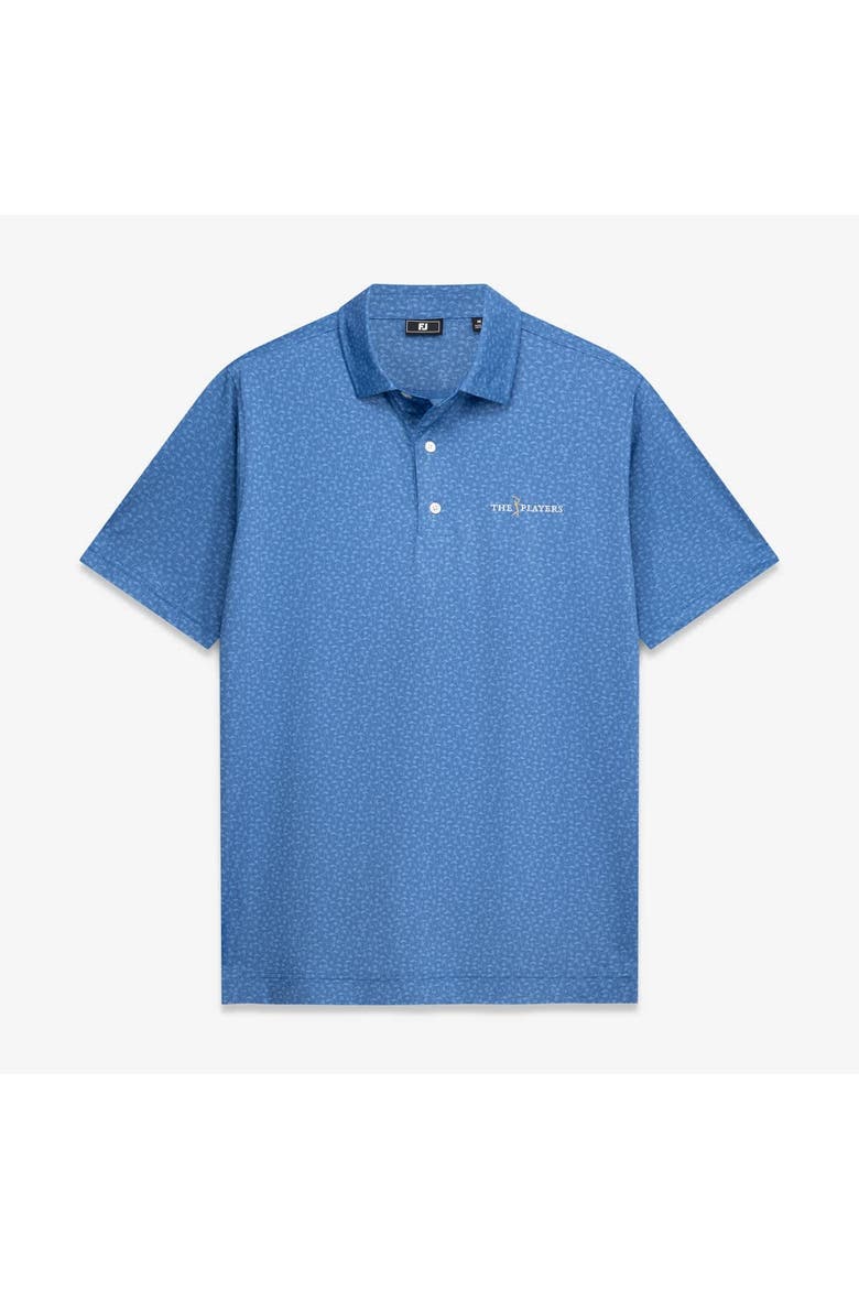 Men's FootJoy Blue THE PLAYERS All Over Print ProDry Polo, Main, color, Blue