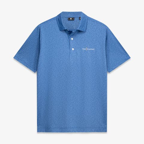 Men's FootJoy Blue THE PLAYERS All Over Print ProDry Polo