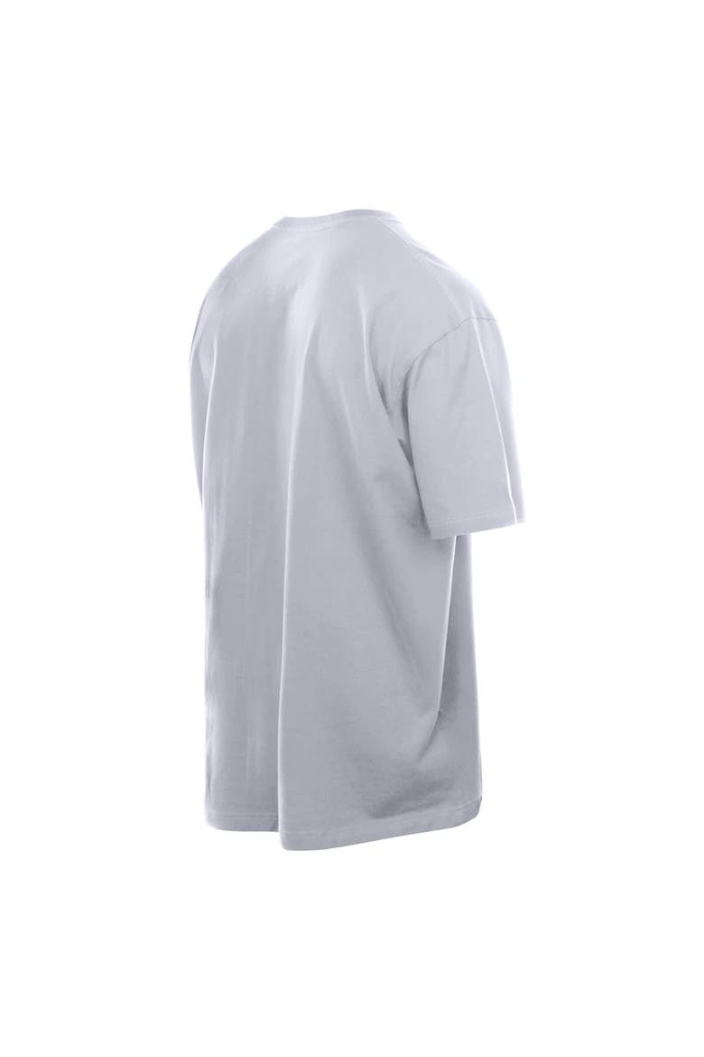Men's New Era White Los Angeles Lakers Throwback Prep Oversized T-Shirt, Alternate, color, White