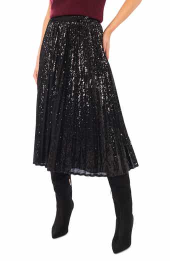 Halogen® Sequin Pleated Midi Skirt