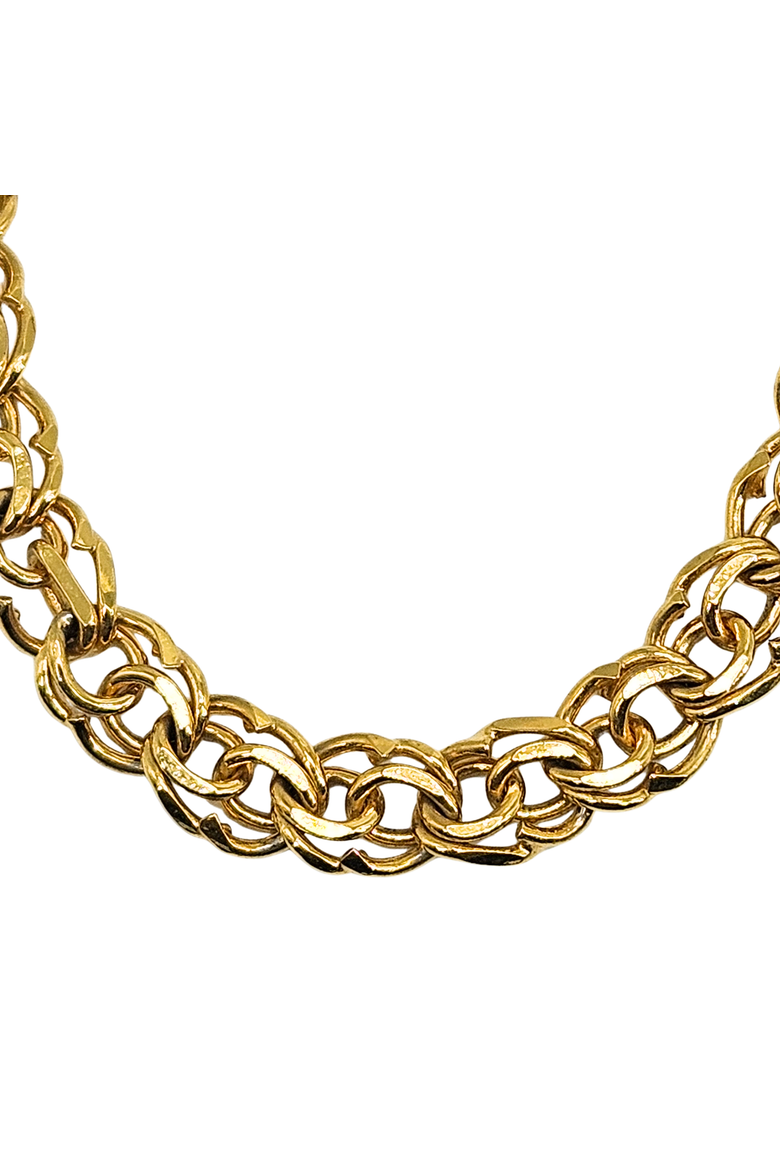 Vintage 1970s Costume Gold Choker Chain Necklace, Alternate, color, gold